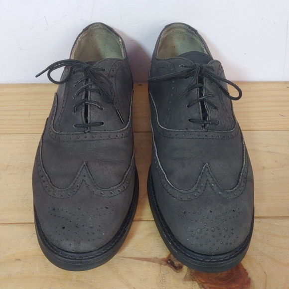 Vintage Roots Grey Leather Wingtip Derby Shoes Men's Size 10 US - Picture 3 of 16